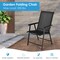Costway 4PCS Patio Folding Dining Chairs Portable Camping Armrest Garden Black